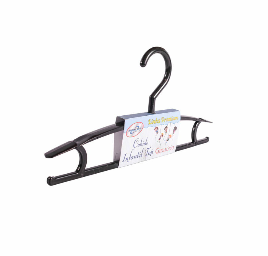 Cabide Estilo Cristal Preto - 1026