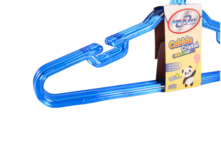 3 Cabides Infantis Cristal Color Azul REF - 1029-C - Image 2