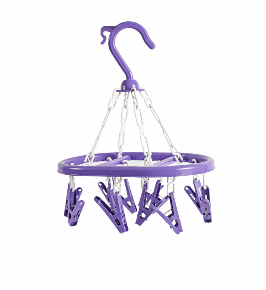 Varal Multiuso 12 Prendedores Roxo - 1602