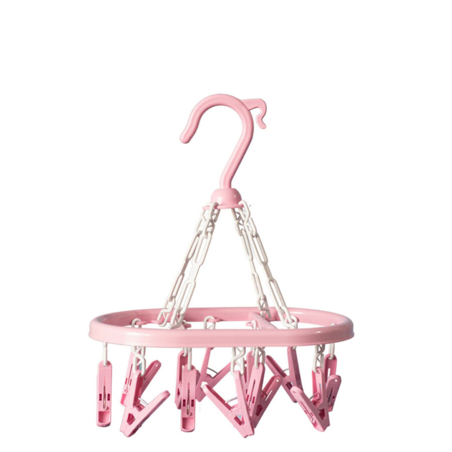 Varal Multiuso 12 Prendedores Rosa – 1602