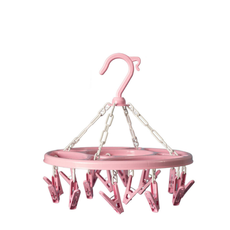 Varal Multiuso 16 Prendedores Rosa- 1603