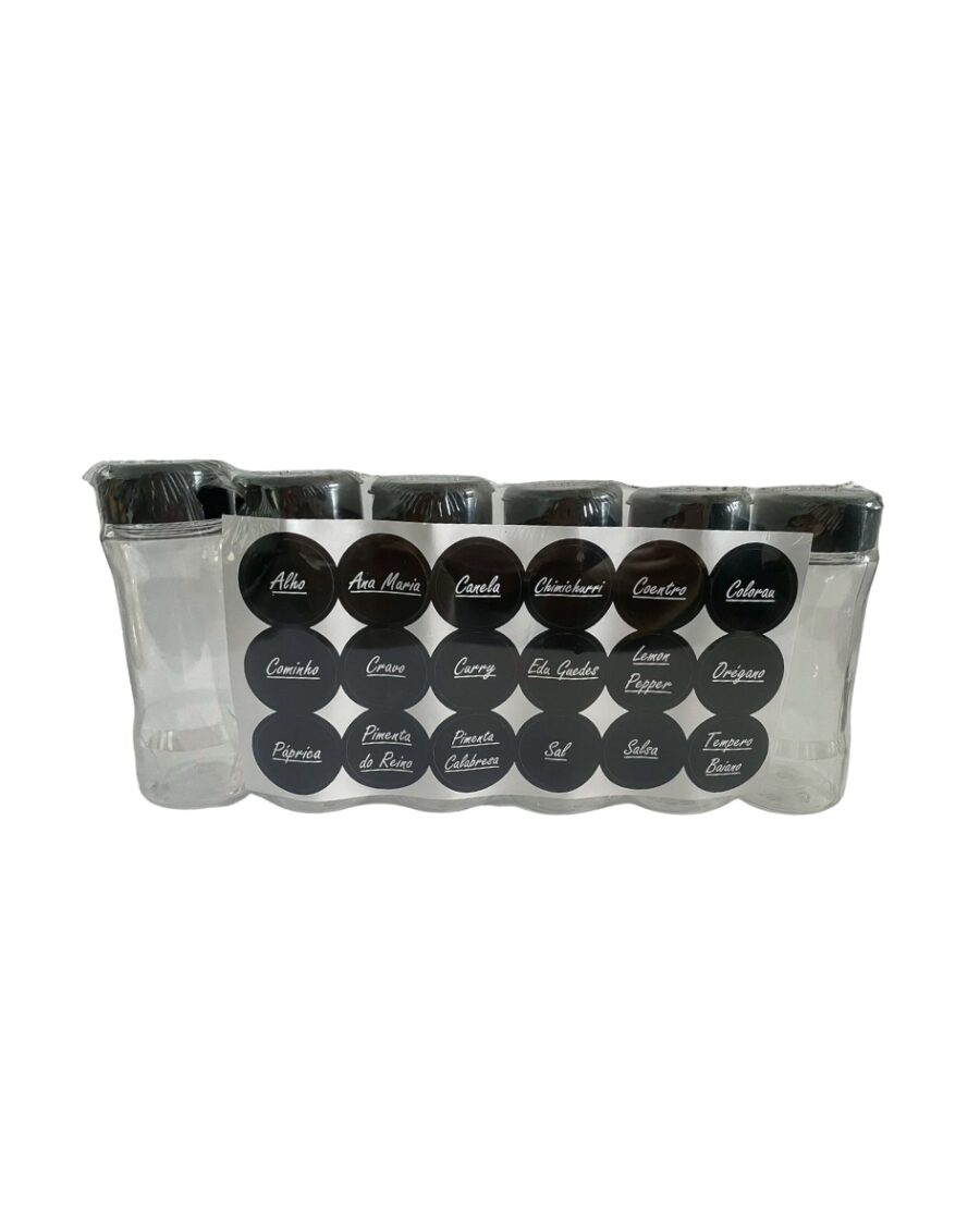 Kit 6 Potes de Tempero c/ Adesivos - 3012 - Imagem 2