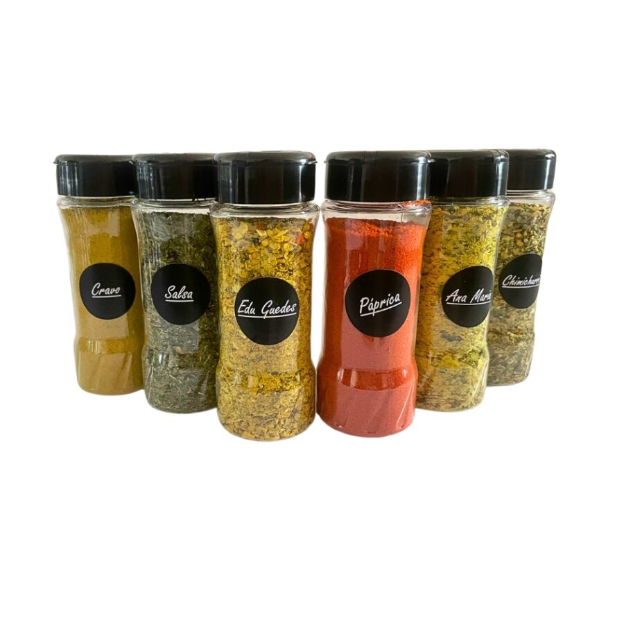 Kit 6 Potes de Tempero c/ Adesivos – 3012